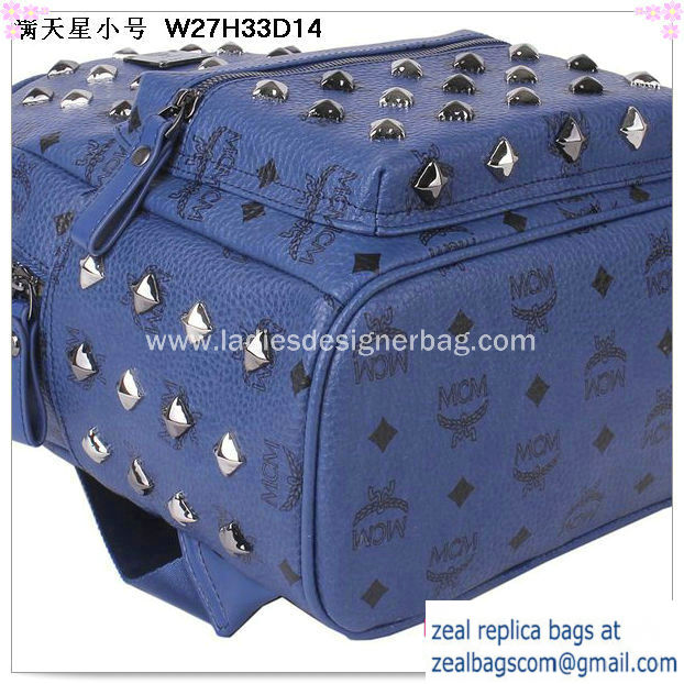 High Quality Replica MCM Stark Studded Small Backpack MC2089S Royal - Click Image to Close